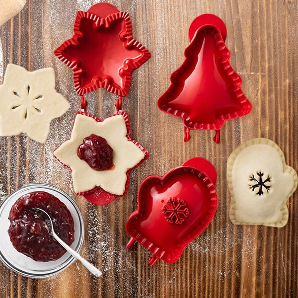 Set aus 3 Weihnachts-Hand-Pie-Maker – Festliche Backformen für Mini-Pasteten