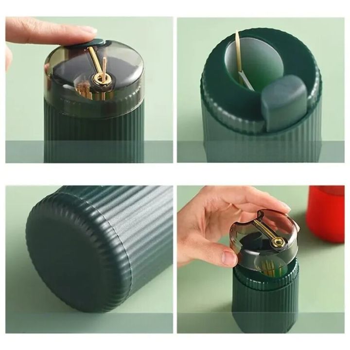 Automatischer Pop-up Zahnstocher Spender – Hygienisch, Einfach zu Handhaben, 2 Stück Set