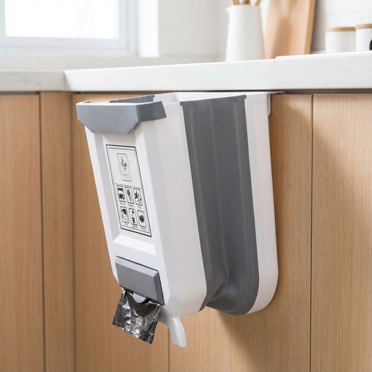Faltbarer Küchenmülleimer für Arbeitsplatte und Schranktür