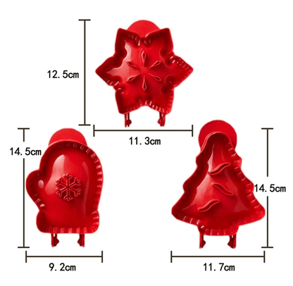 Set aus 3 Weihnachts-Hand-Pie-Maker – Festliche Backformen für Mini-Pasteten
