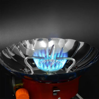 Kompakter Camping-Gasherd – Tragbarer Gaskocher für Outdoor, Wandern, Camping, Edelstahl, verstellbare Flammenkontrolle