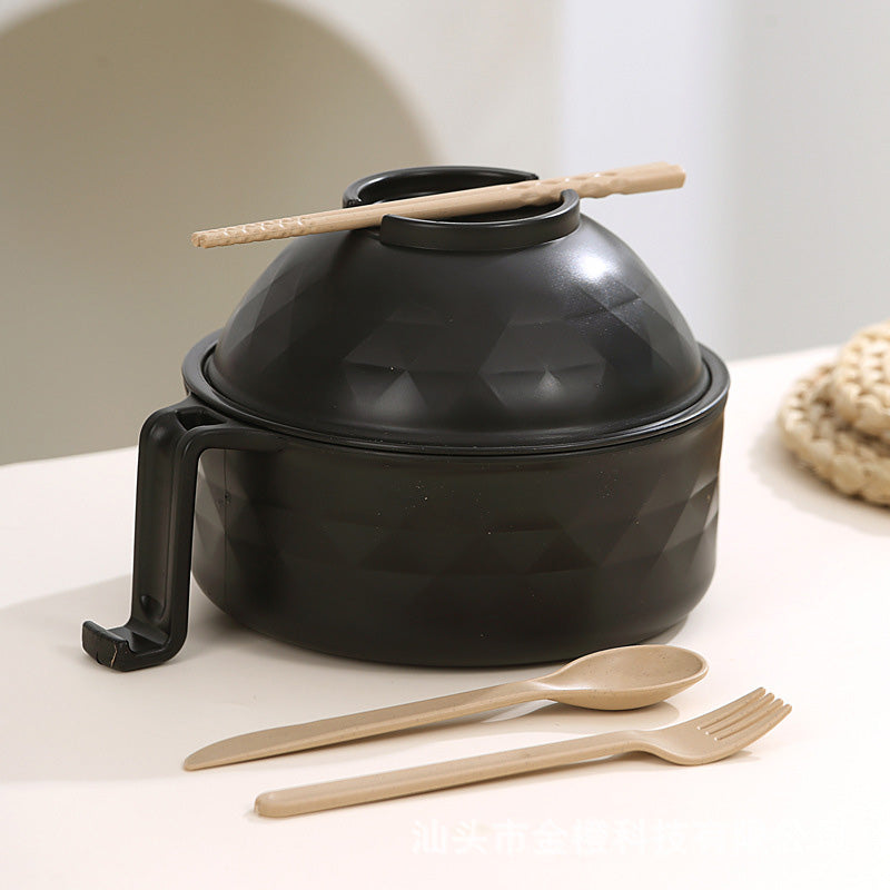 Mikrowellen-Ramen-Schüssel 1200ml – Hitzebeständig, Deckel, Praktisch für Suppe und Nudeln