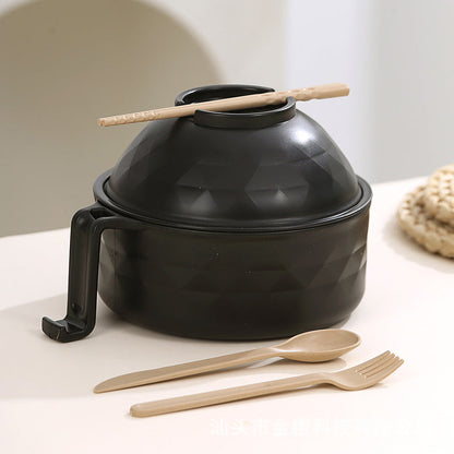 Mikrowellen-Ramen-Schüssel 1200ml – Hitzebeständig, Deckel, Praktisch für Suppe und Nudeln
