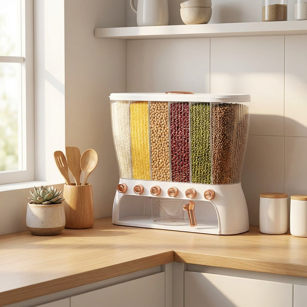 Kornspender mit 6 Fächern