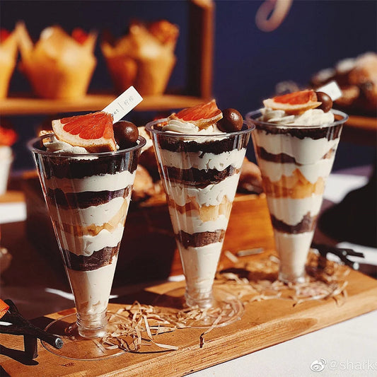 Dessertbecher | Transparent | Hygienisch und sicher | Kunststoff