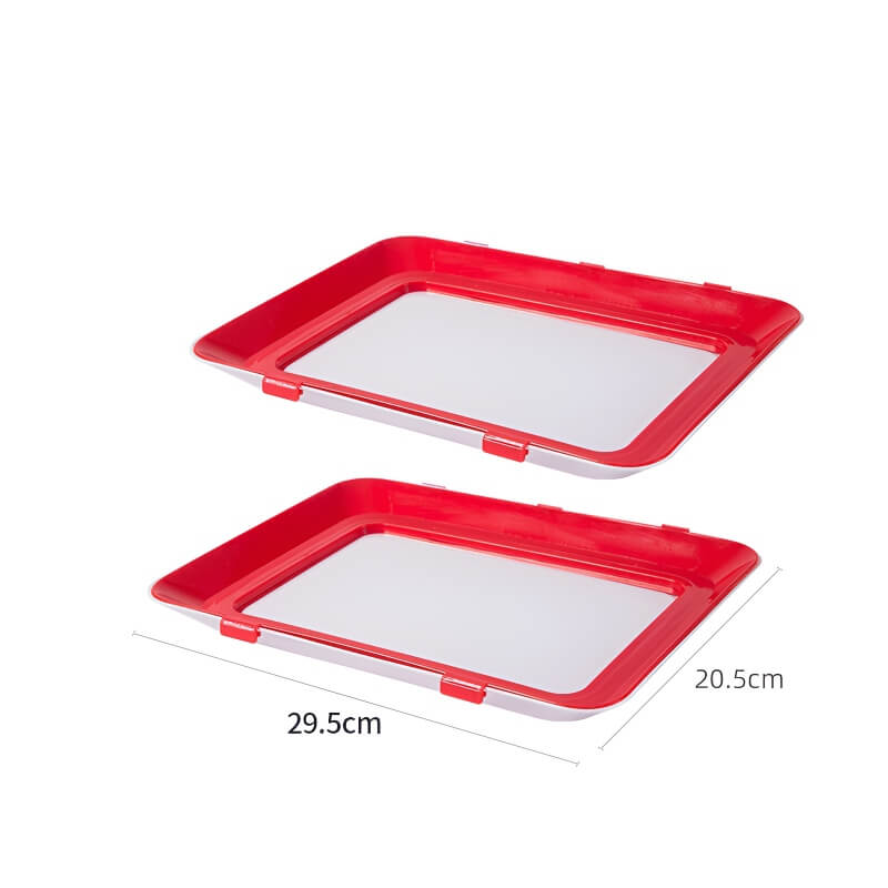 Lebensmittel Konservierung Tablett Set 2er – Stapelbare Frischhaltebox mit luftdichtem Deckel, ideal für die Aufbewahrung von Mahlzeiten und Resten
