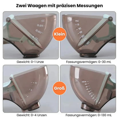 Einstellbares digitales Messlöffel-Set, präzise Messung, 5-in-1 Multifunktion, ideal für Küche und Backen