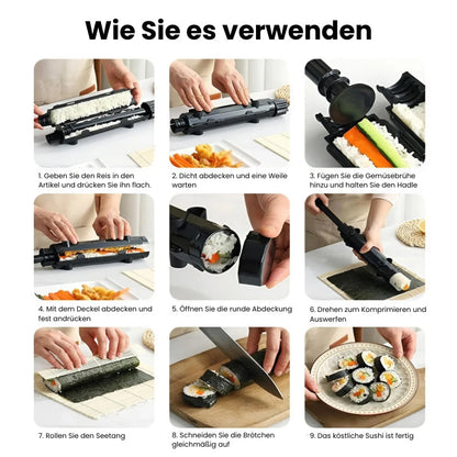 DIY-Sushi-Roller Maschine, Zylinder-Sushi-Rollen schnell und einfach zu Hause machen