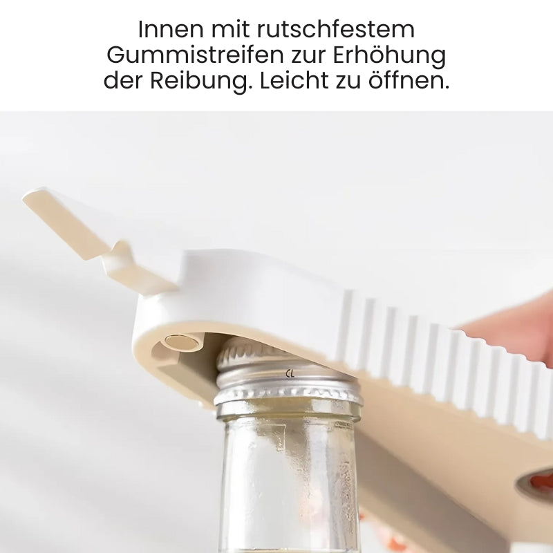 Multifunktionaler Flaschenöffner, Set aus 2 Stück, Für Küche, Camping und Picknick, Rutschfester Griff