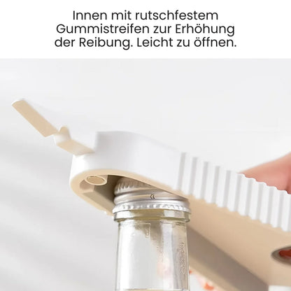 Multifunktionaler Flaschenöffner, Set aus 2 Stück, Für Küche, Camping und Picknick, Rutschfester Griff