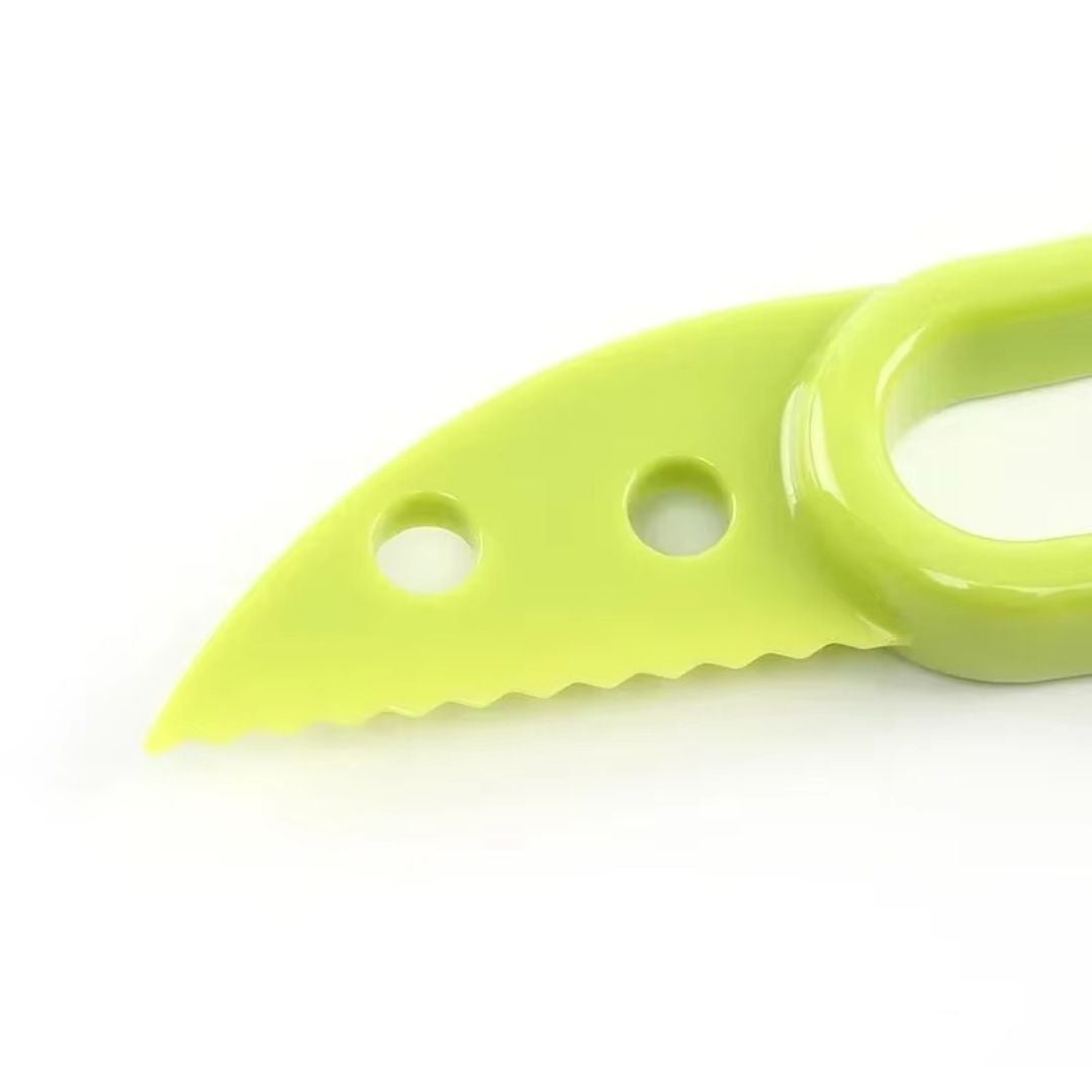 3-in-1 Avocadoschneider – Praktisches Küchenutensil für Schälen, Entkernen und Schneiden
