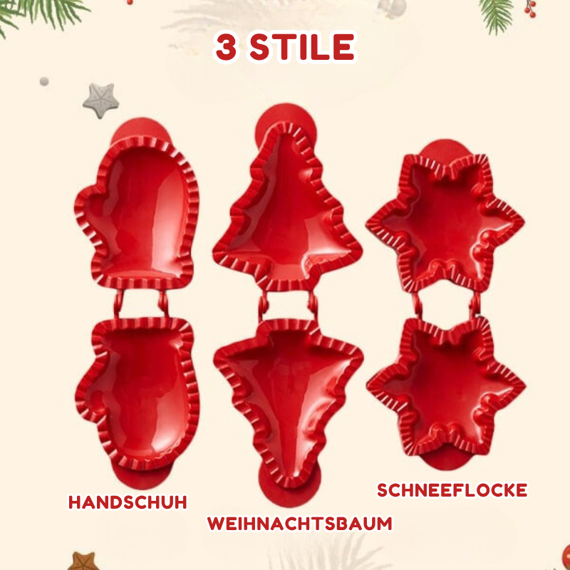 Set aus 3 Weihnachts-Hand-Pie-Maker – Festliche Backformen für Mini-Pasteten