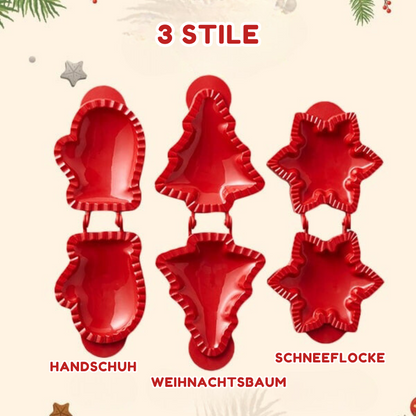 Set aus 3 Weihnachts-Hand-Pie-Maker – Festliche Backformen für Mini-Pasteten