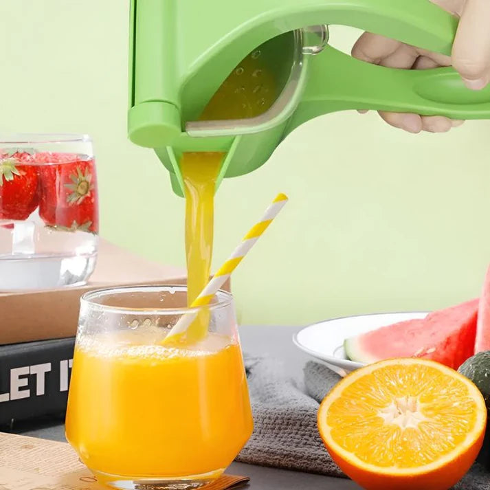 Manuelle Handpresse Entsafter aus Edelstahl für Zitrusfrüchte und Gemüse