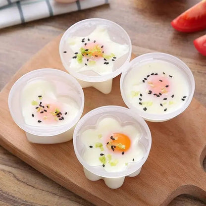 Gekochte Eierform-Set | Lustige Frühstückseier (4 Stk. + Pinsel) Mivoza Deutschland