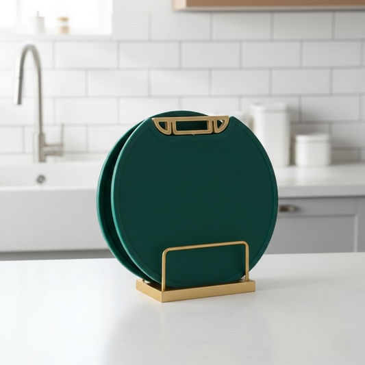 Rundes doppelseitiges Schneidebrett