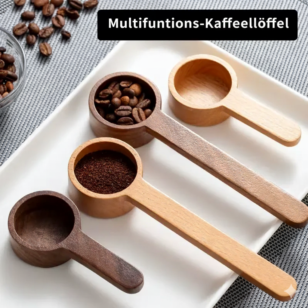 Holz-Kaffeemesslöffel aus Walnuss oder Buche (2er-Set)