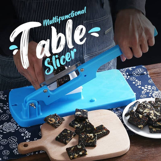 Multifunktionale Tischschneidemaschine für Obst und Gemüse, präzise und vielseitig, mit Wechselklingen