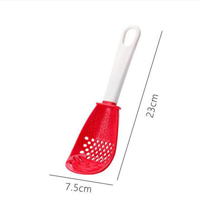 Set mit 2 Multifunktionalen Küchenkochlöffeln, Ergonomische und Hitzebeständige Kochutensilien zum Rühren, Servieren und Abtropfen
