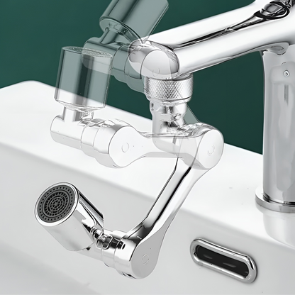 Universal Wasserhahn Verlängerung 1080° Drehbar, Flexibler Armaturenkopf mit Zwei Wassermodi, Einfach zu Installieren