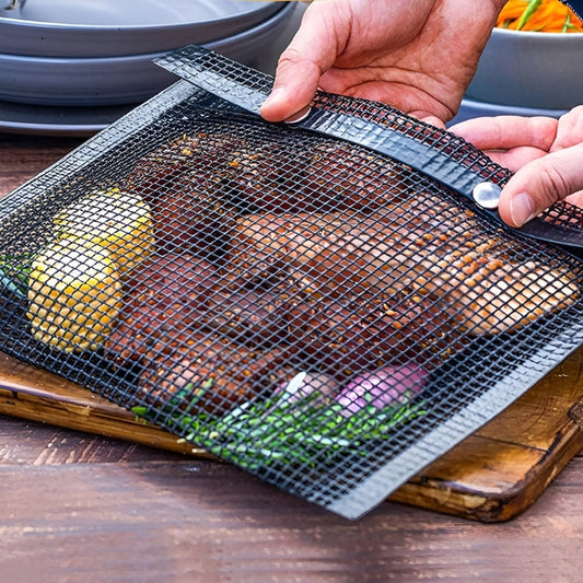 GrillBag Grillkorb für empfindliche Lebensmittel, Antihaft, Wiederverwendbar, 2er Set
