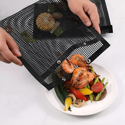 GrillBag Grillkorb für empfindliche Lebensmittel, Antihaft, Wiederverwendbar, 2er Set