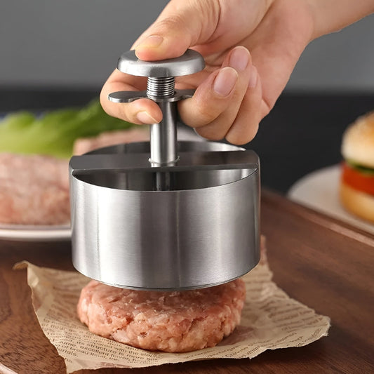 Fleischpresse Edelstahl für Perfekte Burger Patties, Klein und Groß, Leicht zu Reinigen