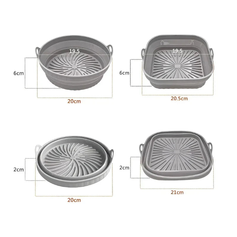 Airfryer Silikoneinsatz | Antihaft | Gleichmäßige Wärmeverteilung | Spülmaschinenfest