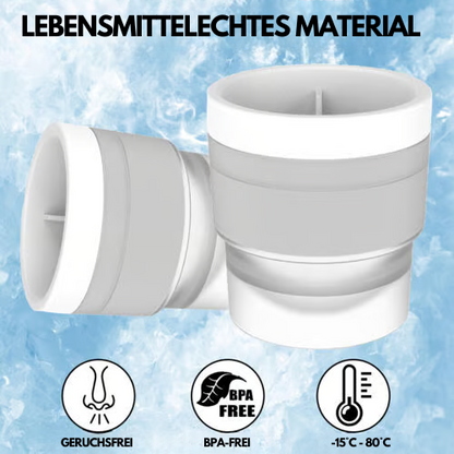 Langsam schmelzende Eisball-Formen Set 4 Stück, BPA-frei, für Cocktails, Whiskey und Punsch
