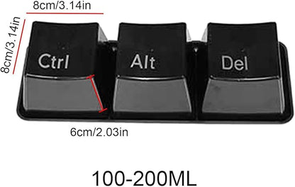 Ctrl ALT DEL Becher Set – Kreative Tassen im Tastaturdesign für Technikliebhaber – 350ml, Mikrowellen- und Spülmaschinenfest