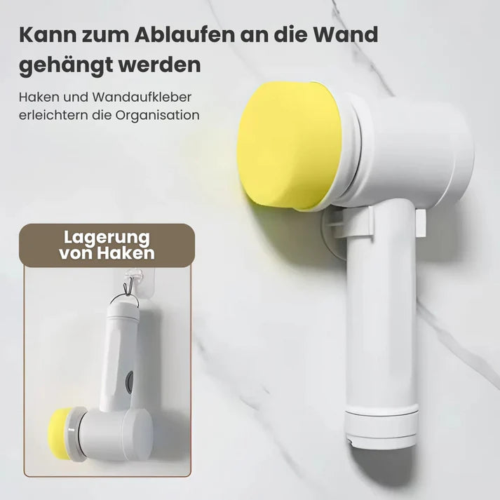 Elektrische 5-in-1 Reinigungsbürste für Bad und Küche, für schnelle und gründliche Reinigung