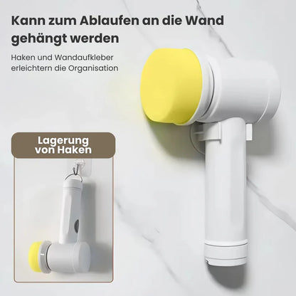 Elektrische 5-in-1 Reinigungsbürste für Bad und Küche, für schnelle und gründliche Reinigung