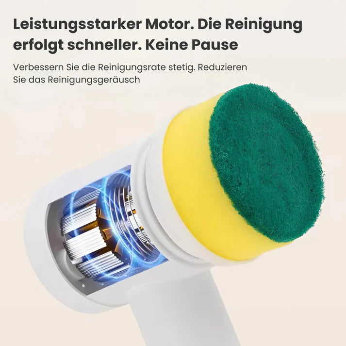 Elektrische 5-in-1 Reinigungsbürste für Bad und Küche, für schnelle und gründliche Reinigung