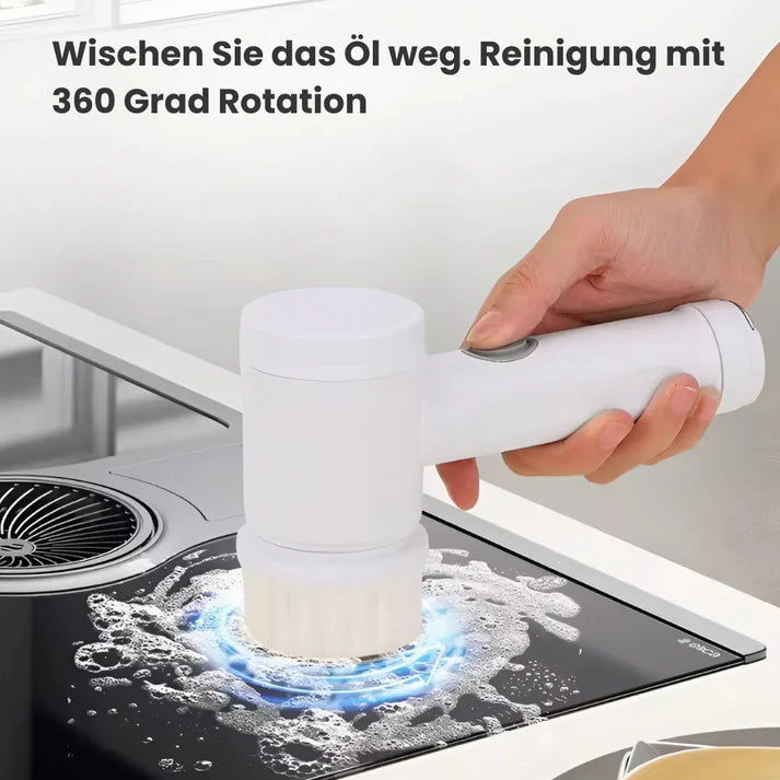 Elektrische 5-in-1 Reinigungsbürste für Bad und Küche, für schnelle und gründliche Reinigung