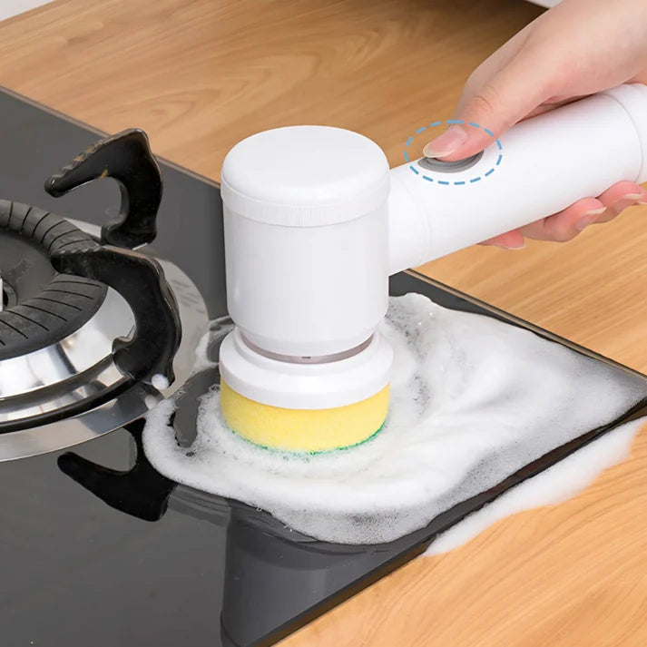 Elektrische 5-in-1 Reinigungsbürste für Bad und Küche, für schnelle und gründliche Reinigung