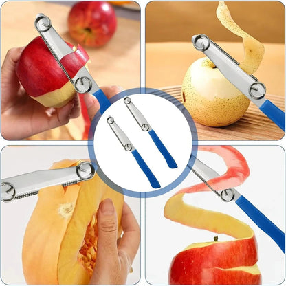Praktisches 3-in-1 Kochhelfer-Set – Schäler, Zitruspresse & Spiralschneider für kreative Gerichte Zorenza