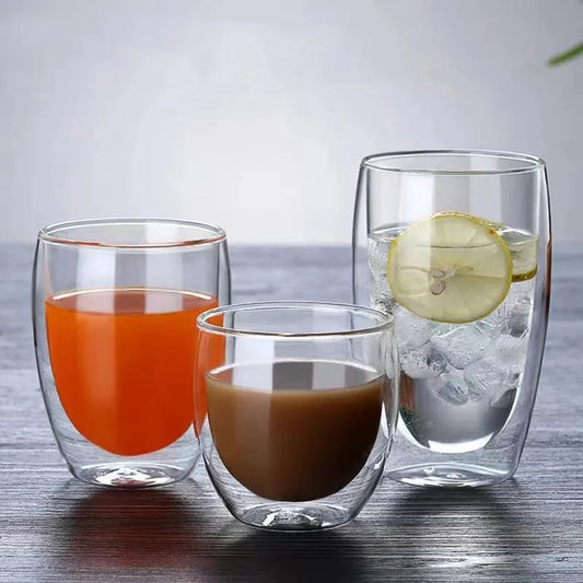 Doppeltwandige Glastasse, Handgefertigte Tasse, Hervorragende Wärmeisolierung