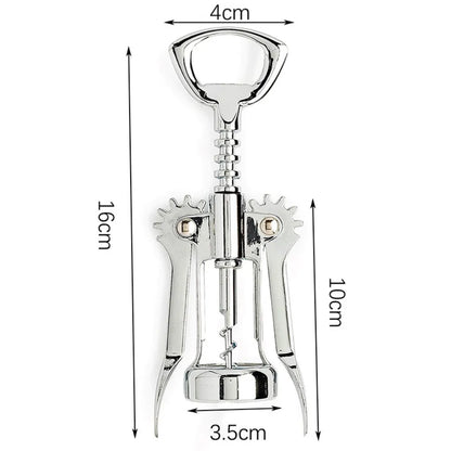 Kurkentrekker Wing Type, Zinklegering, Metalen Flesopener voor Rode Wijn, Essentieel Keukengerei