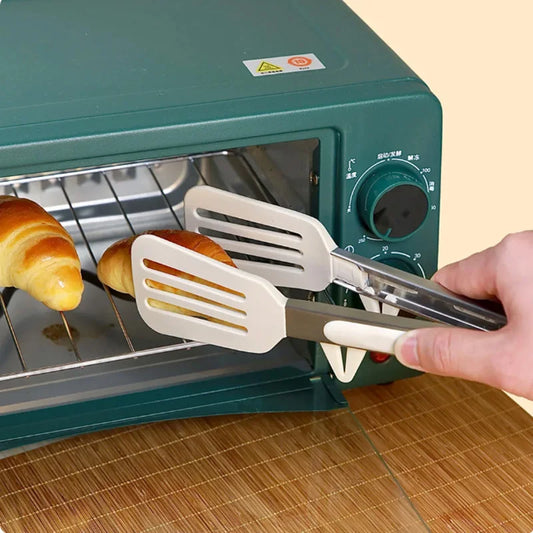9-Zoll Edelstahl Silikon Küchenzange, Antihaft Grillszange, BBQ, Salat, Brot, Küchenaccessoires