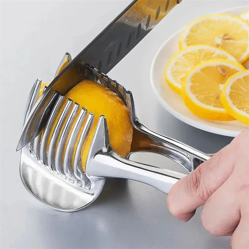 Multifunktionale Handclip Tomatensnijder aus Edelstahl – Citroensnijder und Fruchtschneider für die Küche