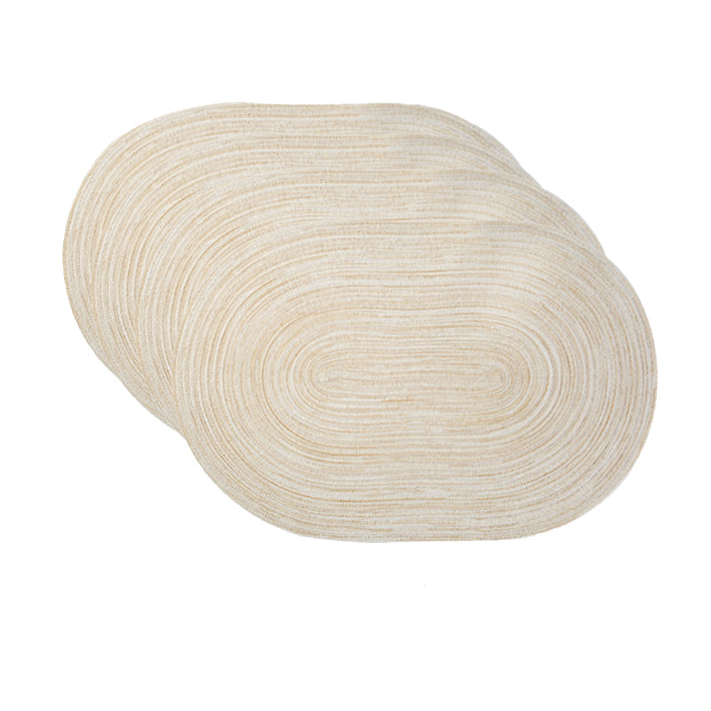 4-teiliges Set ovale Baumwoll-Tischsets, rutschfest, geflochten, waschbar, ideal für Esszimmer und Küche