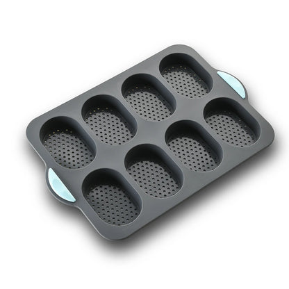 Antihaft Baguette Backform Silikon für 3 oder 8 Brote, Backform für Ofen, Ideal für Küche