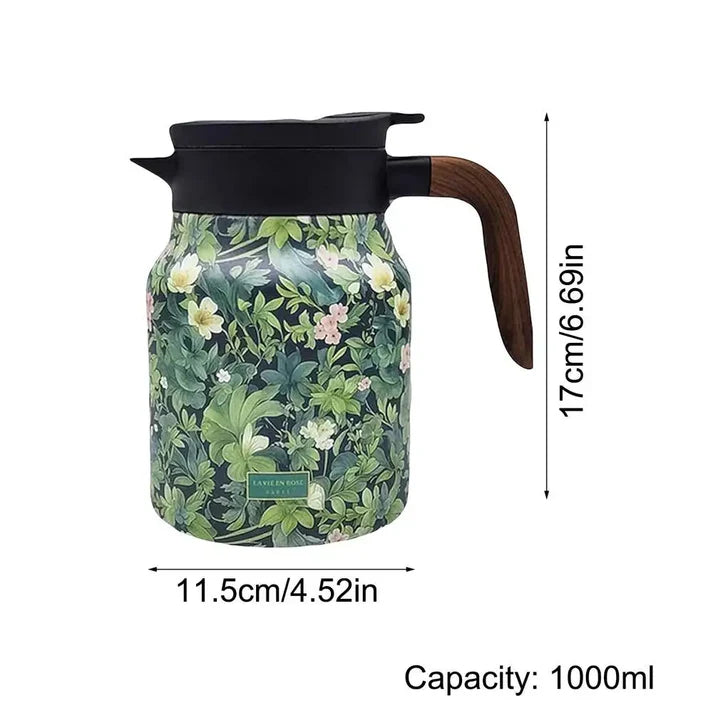 Vintage Teekanne aus Edelstahl – 1000ml, tropffrei