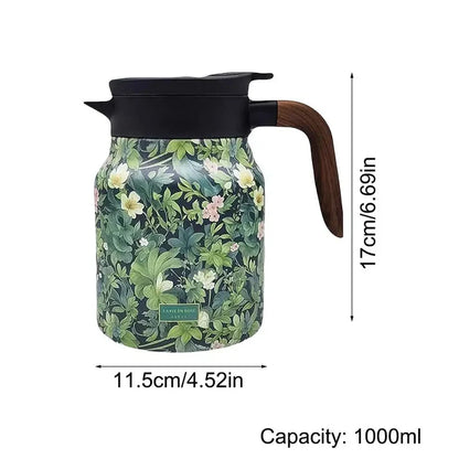 Vintage Teekanne aus Edelstahl – 1000ml, tropffrei