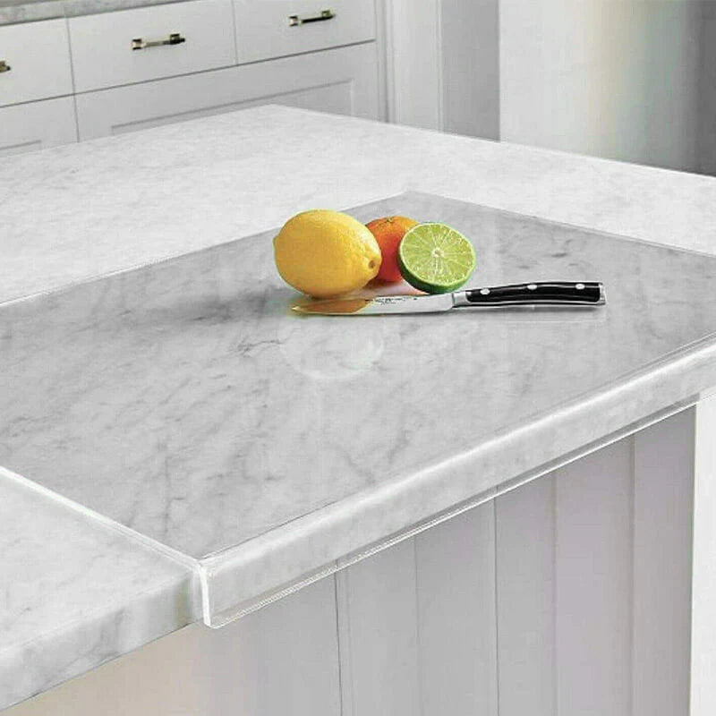 Acryl Anti-Rutsch Schneidebrett, transparent, robust und hygienisch, rutschfeste Unterseite, 45x40 cm