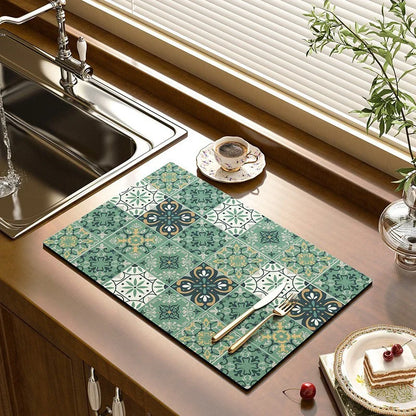 Retro Wasserablaufmatte für die Küche – 40×60 cm