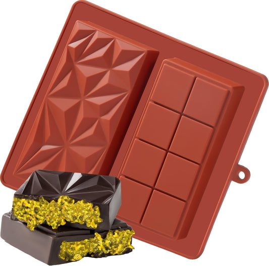 Schokoladenform Silikon, Pistazien-Schokoladentafel-Mold, Antihaft-Silikonform für große Schokoladenriegel