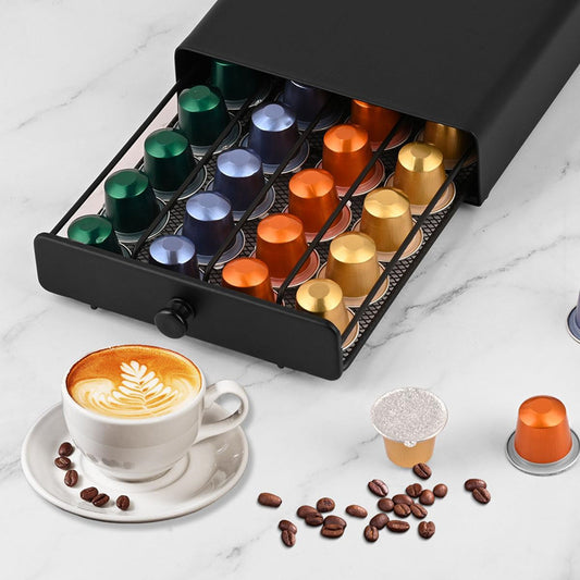 Kaffeekapselhalter für 40 Nespresso Pods, Schubladenorganizer für Kapseln, Aufbewahrungssystem für Küche