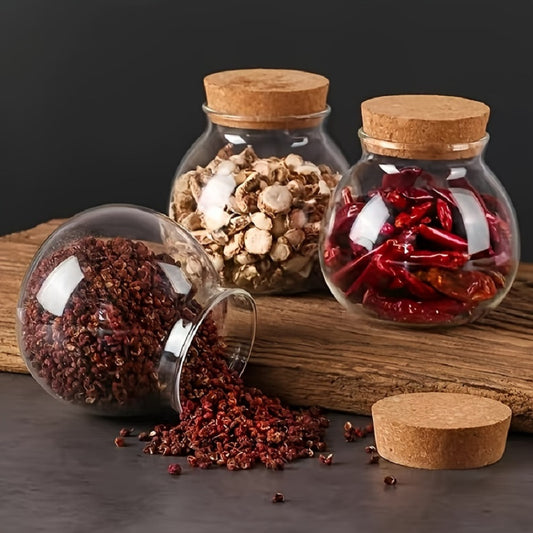 Multifunktionale Aufbewahrungsbox mit Holzdeckel – Runde Glasbehälter für Kaffee, Tee, Zucker, Mehl, Nüsse – Küchen Organizer