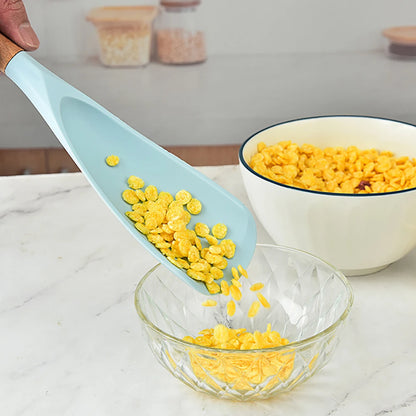 Silikon-Kochutensil mit Holzgriff